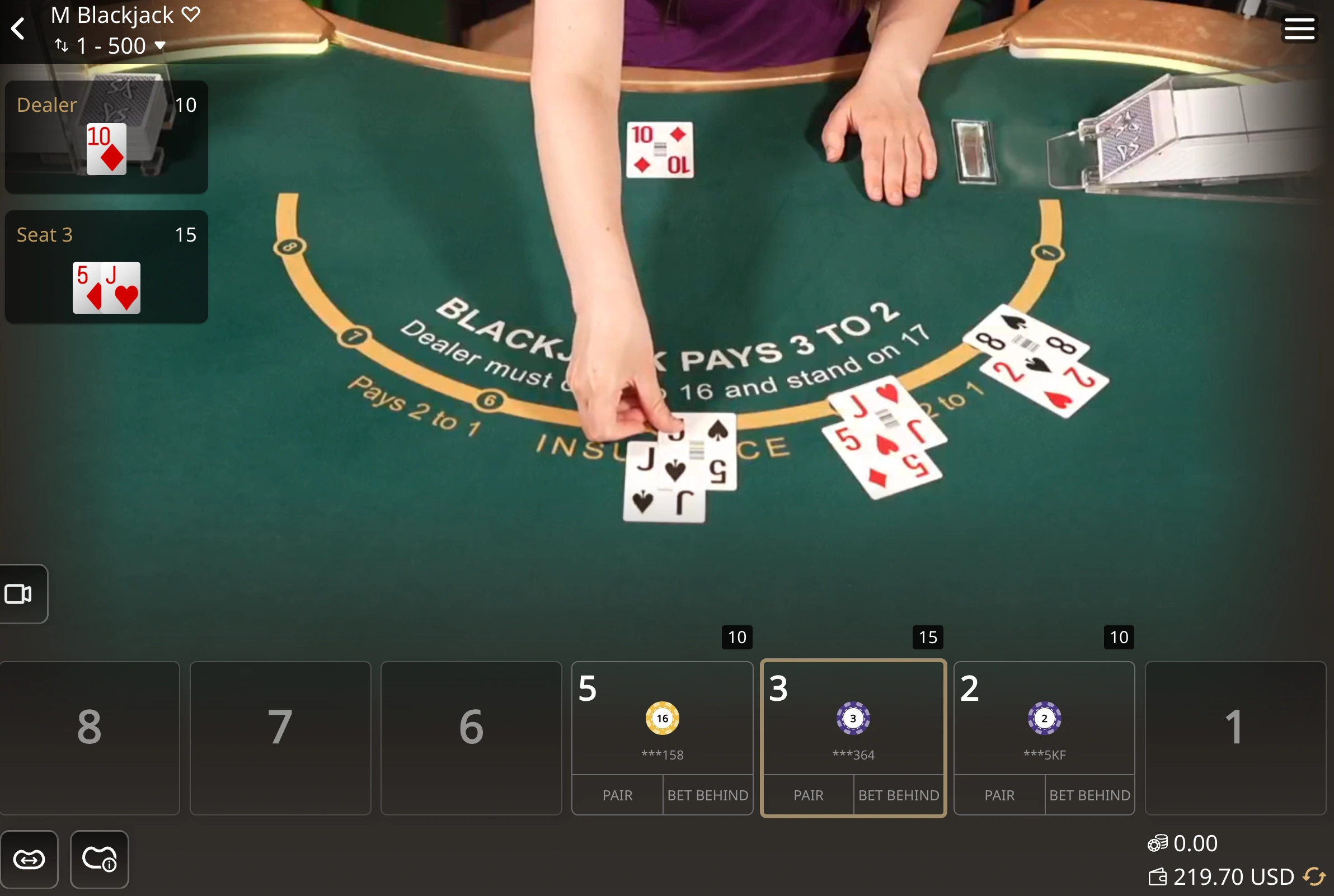 Live Dealer Blackjack